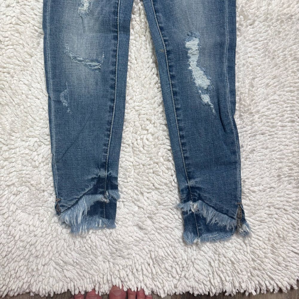 Girls KanCan High Rise Distressed  Skinny Jean - Picture 2 of 6